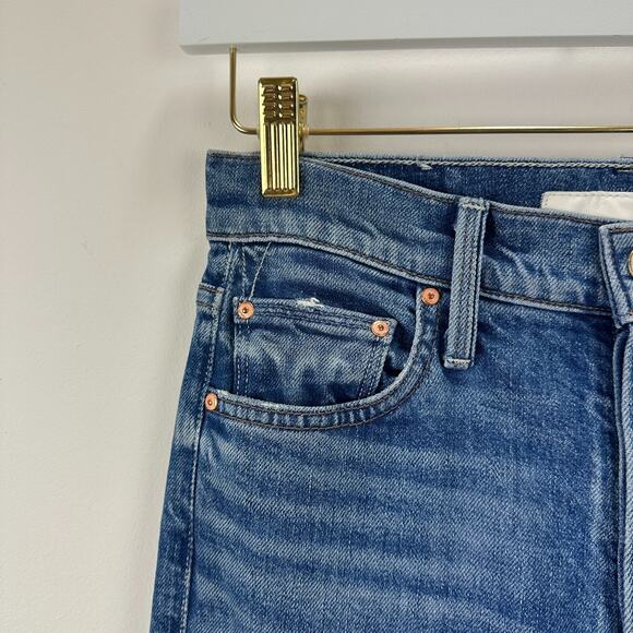 Mother Superior The Tomcat Jeans Blue Playing with Scissors Ankle Straight US 25 - Picture 7 of 16